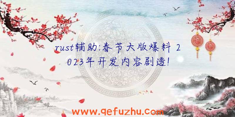 rust辅助:春节大版爆料